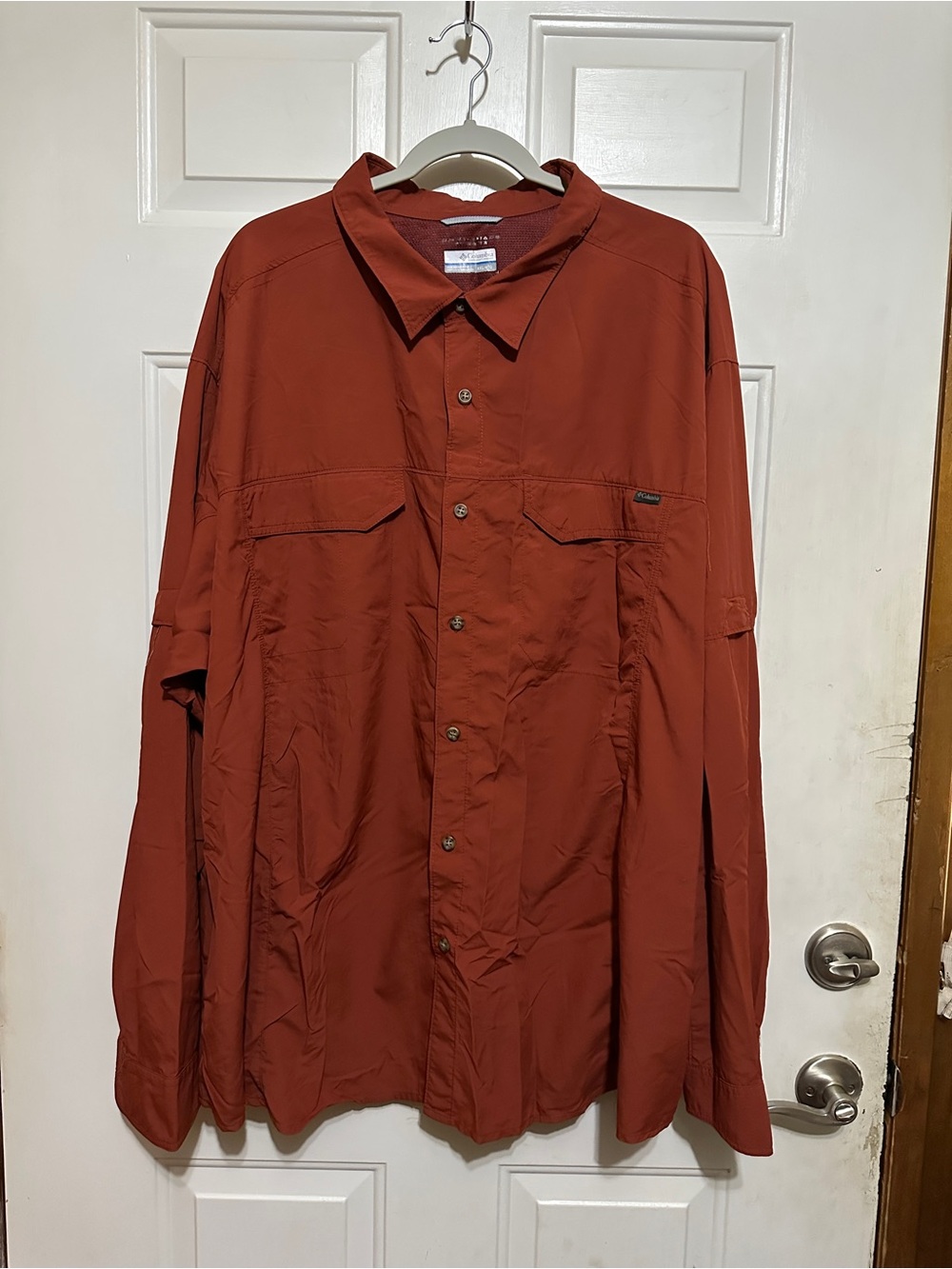 Columbia Omni Shade Long Sleeve Shirt Burnt Orange 4XL Fishing